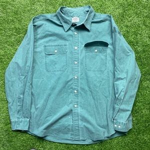 VINTAGE 90’s LL BEAN ARMY BUTTON UP